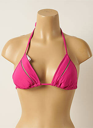 Haut de maillot de bain fermeture liens à nouer haut triangles rose IODUS femme