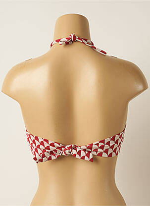 Haut de maillot de bain fermeture liens à nouer haut bandeau rouge IODUS femme