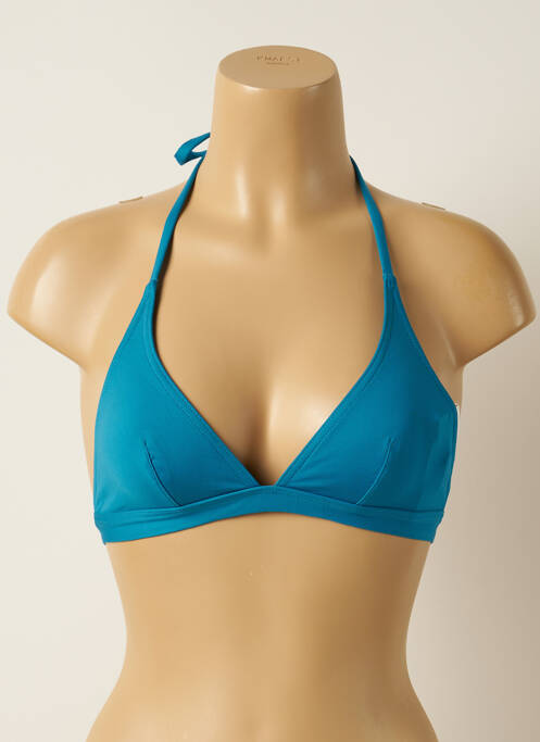 Haut de maillot de bain stretch haut triangles bleu IODUS femme