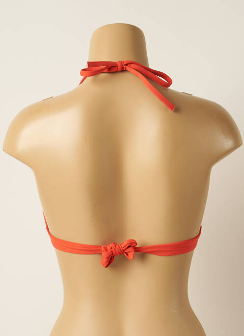 Haut de maillot de bain fermeture liens à nouer haut triangles orange IODUS femme