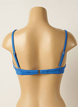 Haut de maillot de bain bretelles élastiquées ajustables haut soutien-gorge balconnet bleu IODUS femme