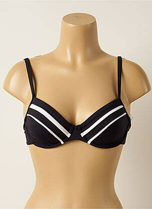 Haut de maillot de bain bretelles élastiquées ajustables haut soutien-gorge balconnet noir IODUS femme