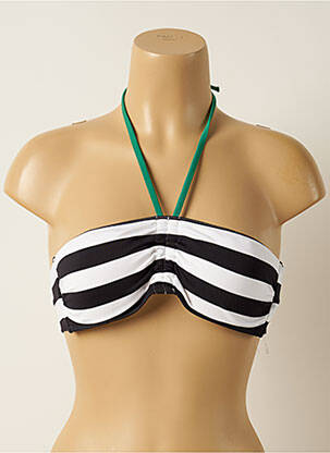 Haut de maillot de bain fermeture liens à nouer haut bandeau vert IODUS femme