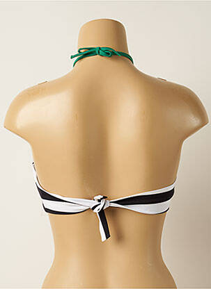 Haut de maillot de bain fermeture liens à nouer haut bandeau vert IODUS femme
