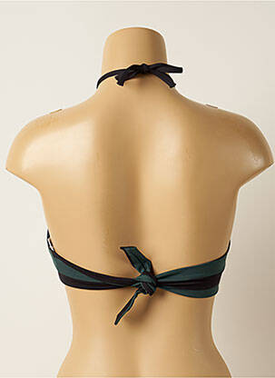 Haut de maillot de bain fermeture liens à nouer haut bandeau noir IODUS femme
