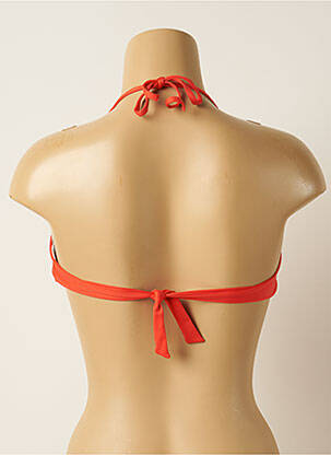 Haut de maillot de bain fermeture liens à nouer haut bandeau orange IODUS femme
