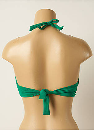 Haut de maillot de bain stretch haut soutien-gorge moulé vert IODUS femme