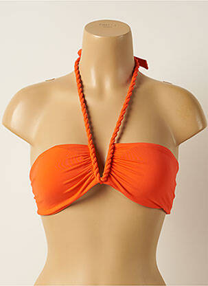 Haut de maillot de bain stretch haut soutien-gorge moulé orange IODUS femme