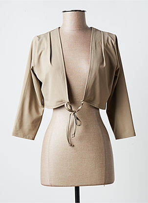 Boléro fermeture liens à nouer beige TELMAIL femme