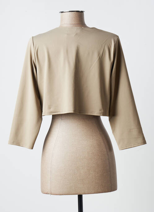 Boléro effet matière satinée beige TELMAIL femme