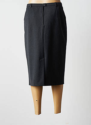 Jupe mi-longue stretch gris CHRISTIAN MARRY femme