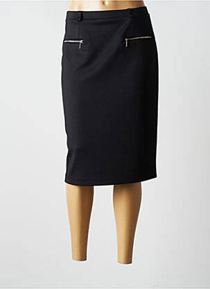 Jupe mi-longue stretch noir CHRISTIAN MARRY femme