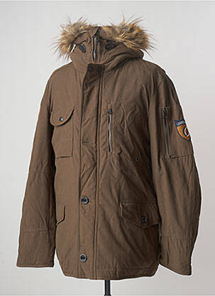 Parka manches longues a capuche vert CAMBERABERO homme