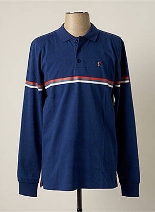 Polo manches longues manches longues bleu CAMBERABERO homme