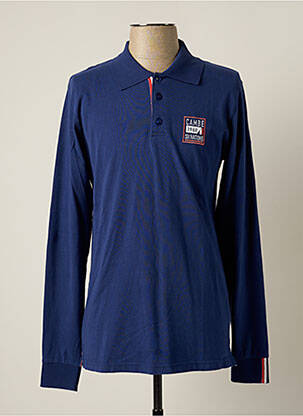 Polo manches longues manches longues bleu CAMBERABERO homme