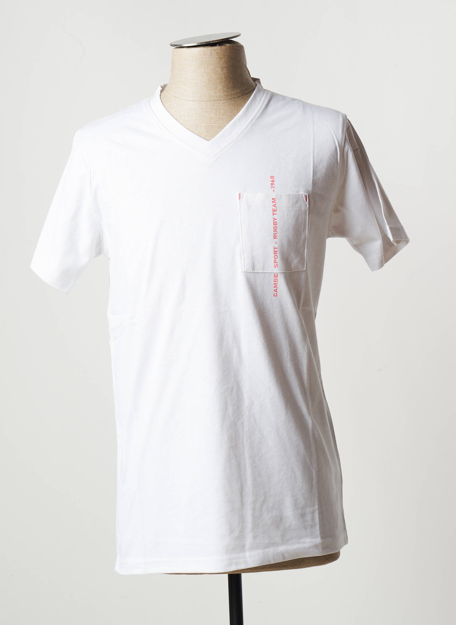T-shirt stretch manches courtes blanc CAMBERABERO homme