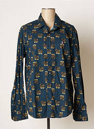 Chemise manches longues manches longues bleu CAMBERABERO homme