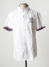 Chemise manches courtes coupe cintrée blanc CAMBERABERO homme
