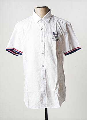 Chemise manches courtes coupe cintrée blanc CAMBERABERO homme