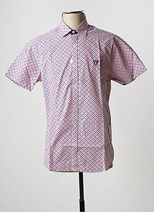 Chemise manches courtes coupe cintrée rose CAMBERABERO homme