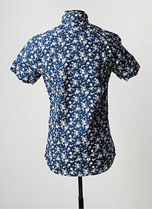 Chemise manches courtes coupe cintrée bleu CAMBERABERO homme