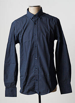 Chemise manches longues imprimé fantaisie bleu CAMBERABERO homme