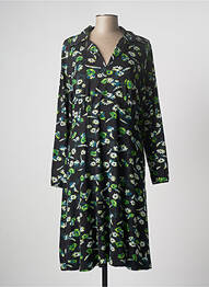 Robe mi-longue coupe fluide manches longues noir PRETTY VACANT femme