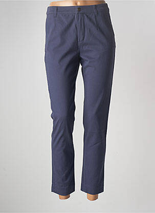 Pantalon chino fermeture zippée sous rabat boutonné taille normale bleu LA FIANCÉE femme
