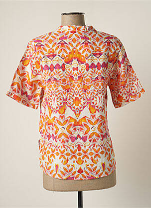 Blouse manches courtes manches courtes orange SO SWEET femme