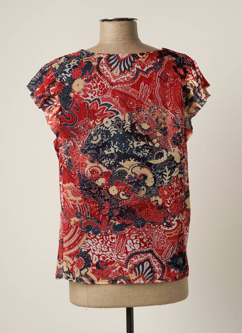 Blouse rouge THEL ELEGANCE pour femme