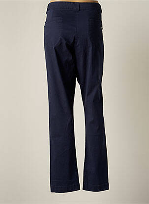 Pantalon slim tissage popeline taille normale bleu THALASSA femme