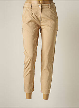 Pantalon 7/8 tissage popeline taille normale beige 7 SEASONS femme