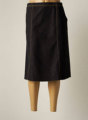 Jupe mi-longue coupe droite noir PLURIELLES femme