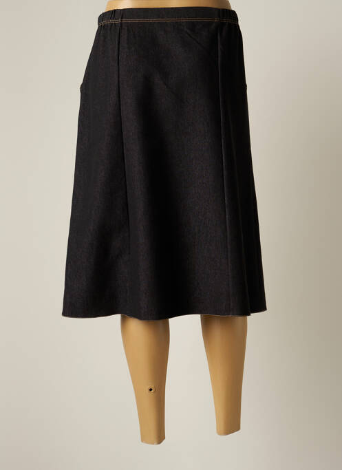 Jupe mi-longue noir PLURIELLES pour femme