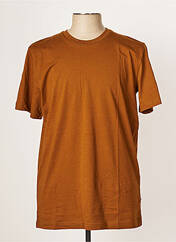 T-shirt marron SELECTED pour homme seconde vue