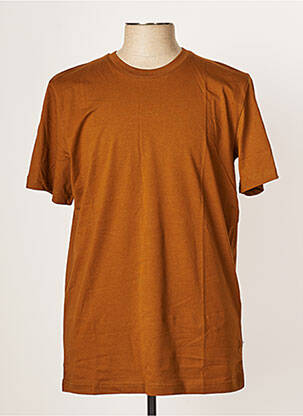T-shirt marron SELECTED pour homme