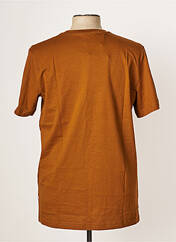 T-shirt marron SELECTED pour homme seconde vue