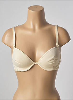 Soutien-gorge effet matière satinée haut soutien-gorge moulé beige BARBARA femme