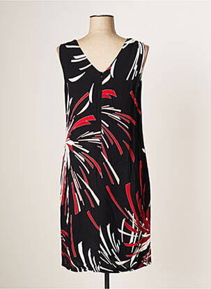 Robe mi-longue imprimé fantaisie sans manche noir MERI & ESCA femme