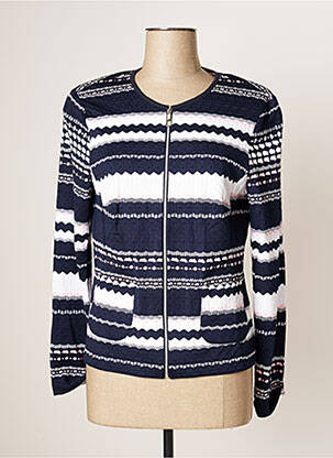 Veste casual epaulette bleu FRANK WALDER femme