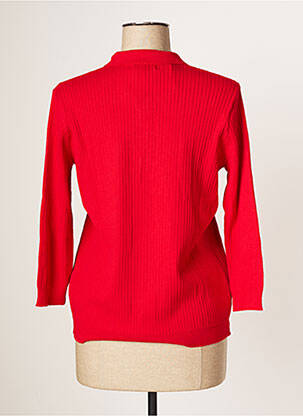 Pull coupe cintrée manches 3/4 rouge JUPER femme