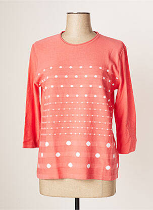 Pull stretch manches 3/4 orange JUPER femme