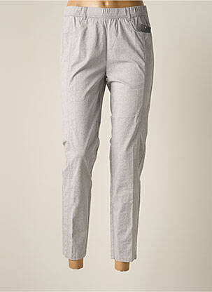 Pantalon slim taille élastique taille normale gris FRANK WALDER femme