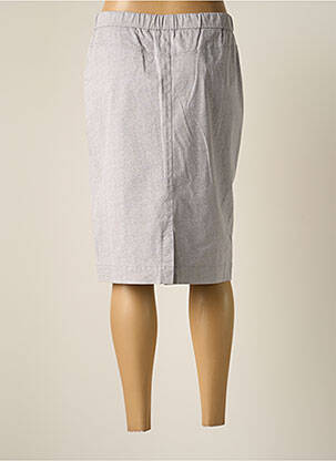 Jupe mi-longue stretch gris FRANK WALDER femme