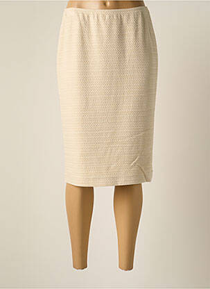 Jupe mi-longue coupe droite beige SOMMERMANN femme