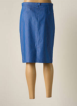Jupe mi-longue coupe droite bleu CHRISTIAN MARRY femme