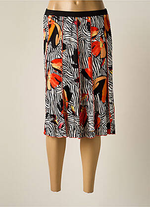 Jupe mi-longue coupe évasée orange FRANCE RIVOIRE femme