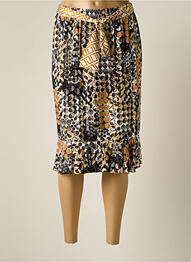 Jupe mi-longue taille normale noir SAINT CHARLES femme