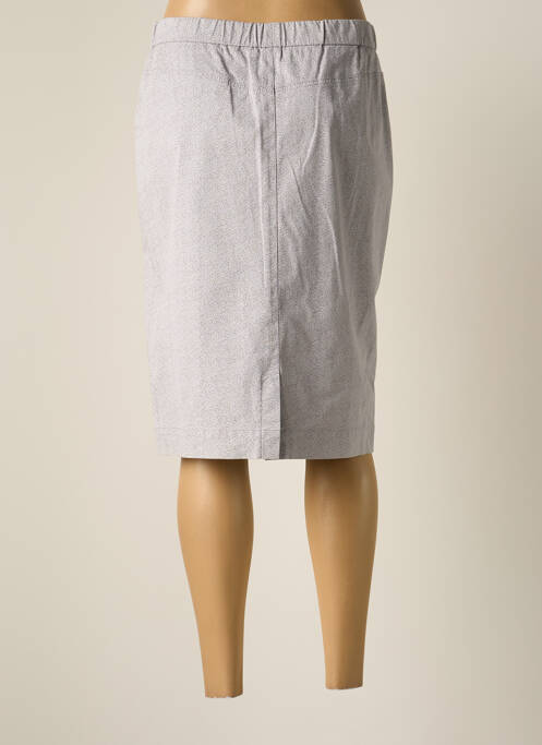 Jupe mi-longue gris FRANK WALDER pour femme