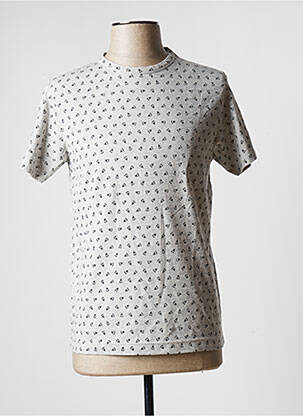T-shirt tissage chiné manches courtes gris BLOTTER ATELIER homme
